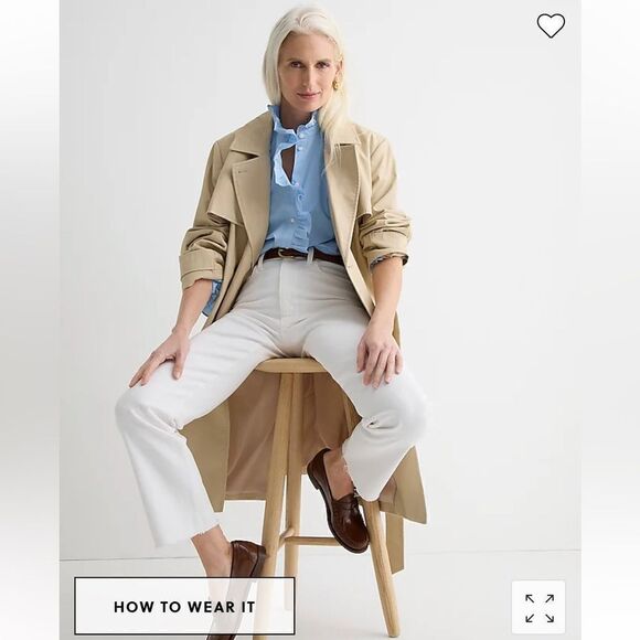 J. Crew Slim boyfriend jean in white* - Picture 3 of 7